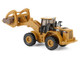 CAT Caterpillar 950G Wheel Loader Yellow with Log Fork and Wood Log Accessories 1/87 (HO) Diecast Model Diecast Masters 84661CS