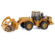 CAT Caterpillar 950G Wheel Loader Yellow with Log Fork and Wood Log Accessories 1/87 (HO) Diecast Model Diecast Masters 84661CS