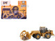 CAT Caterpillar 950G Wheel Loader Yellow with Log Fork and Wood Log Accessories 1/87 (HO) Diecast Model Diecast Masters 84661CS