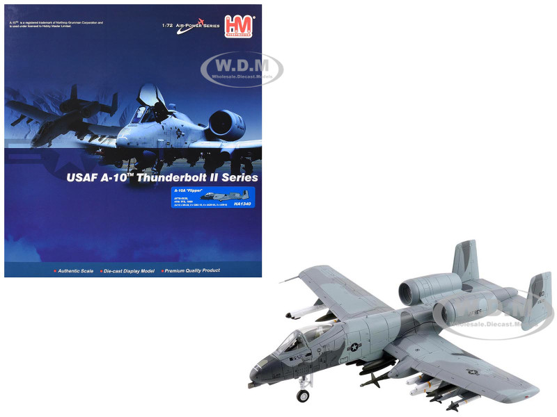Fairchild Republic A 10A Thunderbolt II Attack Aircraft Flipper 47th Tactical Fighter Squadron Barksdale AFB 1990 United States Air Force Air Power Series 1/72 Diecast Model Hobby Master HA1340