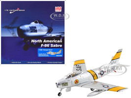 North American F 86E Sabre Fighter Aircraft 51 2752 Colonel George Andrew Davis Jr 4th FIG 334th FIS 1952 United States Air Force Air Power Series 1/72 Diecast Model Hobby Master HA4328