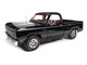 AMM13551979 Dodge Adventurer Sweptline Pickup Truck Black with Red Interior American Muscle Series 1/18 Diecast Model Car Auto World AMM1355