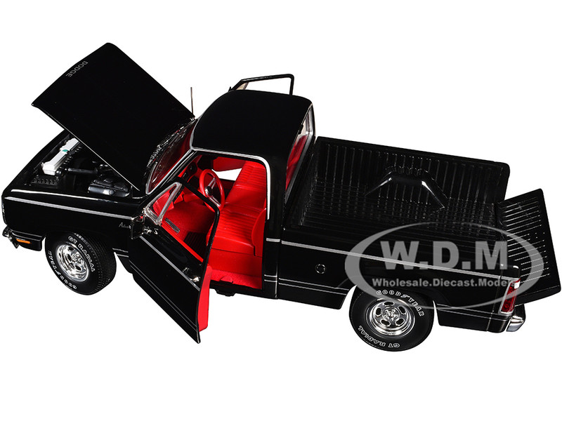 1979 Dodge Adventurer Sweptline Pickup Truck Black with Red