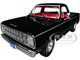 AMM13551979 Dodge Adventurer Sweptline Pickup Truck Black with Red Interior American Muscle Series 1/18 Diecast Model Car Auto World AMM1355