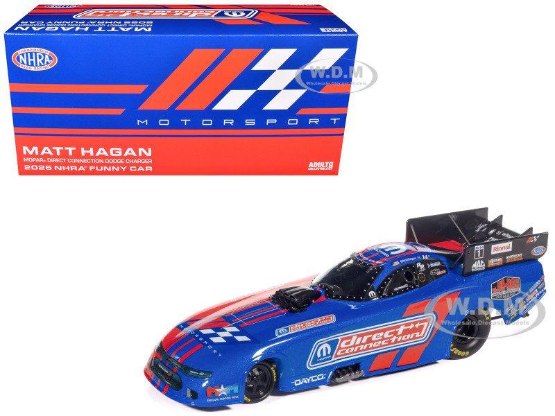 Dodge Charger NHRA Funny Car Matt Hagan MOPAR Direct Connection 2025 Limited Edition 1/24 Diecast Model Car Auto World AWN046