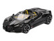 Bugatti W16 Mistral Black with Yellow Interior Limited Edition 1/64 Diecast Model Car Mini GT MGT01058