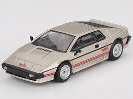 Lotus Esprit Turbo Silver Metallic with Red Stripes Limited Edition 1/64 Diecast Model Car Mini GT MGT01109
