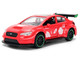 2016 Subaru WRX STI Red with Knuckles Graphics Sonic the Hedgehog 1991 Video Game Hollywood Rides Series 1/32 Diecast Model Car Jada 37024