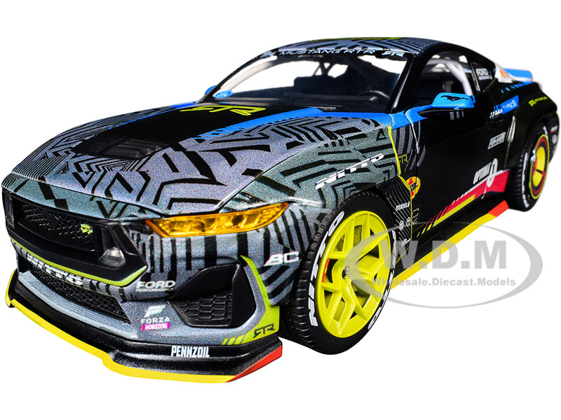 Ford Mustang RTR #25 Vaughn Gittin Jr Formula Drift PRO Championship 2025 with Lights RTR Vehicles Series 1/24 Diecast Model Car Jada 37246