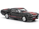 Shelby Mustang GT500 Dark Chrome with Red Stripes 1/64 Diecast Model Car Pop Race PR640218 Shelby Mustang GT500 Dark Chrome with Red Stripes 1/64 Diecast Model Car Pop Race PR640218