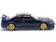 Skyline GT R R33 RHD Right Hand Drive Midnight Purple Metallic with Carbon Hood 1/64 Diecast Model Car Pop Race PR640256