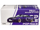 Skyline GT R R33 RHD Right Hand Drive Midnight Purple Metallic with Carbon Hood 1/64 Diecast Model Car Pop Race PR640256