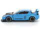 Mazda RX8 RE Amemiya Widebody RHD Right Hand Drive Light Blue with Carbon Hood 1/64 Diecast Model Car Pop Race PR640270
