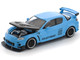 Mazda RX8 RE Amemiya Widebody RHD Right Hand Drive Light Blue with Carbon Hood 1/64 Diecast Model Car Pop Race PR640270
