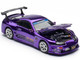 Toyota Supra Top Secret GT300 RHD Right Hand Drive Purple Chrome Tokyo Auto Salon Hong Kong 2025 1/64 Diecast Model Car Pop Race PR640458