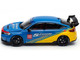 Honda Civic Type R FL5 Spoon Sports Blue and Yellow Tokyo Auto Salon Hong Kong 2025 1/64 Diecast Model Car Pop Race PR640469
