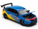 Honda Civic Type R FL5 Spoon Sports Blue and Yellow Tokyo Auto Salon Hong Kong 2025 1/64 Diecast Model Car Pop Race PR640469