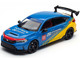 Honda Civic Type R FL5 Spoon Sports Blue and Yellow Tokyo Auto Salon Hong Kong 2025 1/64 Diecast Model Car Pop Race PR640469