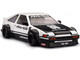 Toyota AE86 Sprinter Trueno Kaido Street V1 RHD Right Hand Drive) White and Black Designed by Jun Imai Kaido House Special 1/64 Diecast Model Car Mini GT KHMG180