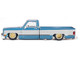 Chevrolet Silverado Dually Pickup Truck Vintage Spec V1 Light Blue Metallic with White Sides and Interior Designed by Jun Imai Kaido House Special 1/64 Diecast Model Car Mini GT KHMG192