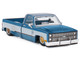 Chevrolet Silverado Dually Pickup Truck Vintage Spec V1 Light Blue Metallic with White Sides and Interior Designed by Jun Imai Kaido House Special 1/64 Diecast Model Car Mini GT KHMG192