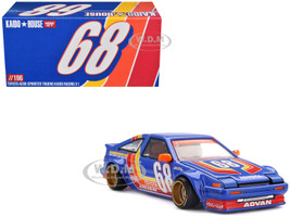 Toyota AE86 Sprinter Trueno Kaido Racing V1 RHD Right Hand Drive #68 Blue with Stripes Designed by Jun Imai Kaido House Special 1/64 Diecast Model Car Mini GT KHMG196