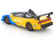 Honda NSX R GT RHD Right Hand Drive Spoon Sports Blue and Yellow with Black Top 1/64 Diecast Model Car Pop Race PR640310