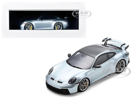 2022 Porsche 911 992 GT3 Azzuro Thetys Metallic with Black Top with Acrylic Display Case 1/18 Model Car Schuco 18U00111