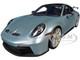 2022 Porsche 911 992 GT3 Azzuro Thetys Metallic with Black Top with Acrylic Display Case 1/18 Model Car Schuco 18U00111
