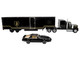 1980 GMC General Truck with Box Trailer Black with Gold Stripes and 1982 Pontiac Firebird Trans Am Black Knight Set North American Vintage Truck Collection Limited Edition to 252 pieces Worldwide 1/43 Diecast Model Iconic Replicas 43-0639