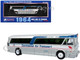 1964 MCI MC 5A Coach Bus Continental Air Transport Silver with Blue Stripes Vintage Bus & Motorcoach Collection Limited Edition to 504 pieces Worldwide 1/87 (HO) Diecast Model Iconic Replicas 87-0627