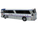 1964 MCI MC 5A Coach Bus Greyhound Canada White with Blue Stripes Vintage Bus & Motorcoach Collection Limited Edition to 504 pieces Worldwide 1/87 (HO) Diecast Model Iconic Replicas 87-0629