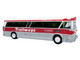 1964 MCI MC 5A Coach Bus Trailways Chicago White with Red Stripes Vintage Bus & Motorcoach Collection Limited Edition to 504 pieces Worldwide 1/87 (HO) Diecast Model Iconic Replicas 87-0630