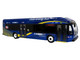 Nova Bus LFSH HEV Hybrid Transit Bus MTA New York City Blue with Yellow Graphics Limited Edition to 504 pieces Worldwide 1/87 (HO) Diecast Model Iconic Replicas 87-0635