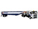 Volvo FM500 with Esterer Aviation Refueling Tanker Truck Gulf Aviation White with Blue Stripes Limited Edition 1/87 (HO) Diecast Model Iconic Replicas 87-0638