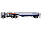 Volvo FM500 with Esterer Aviation Refueling Tanker Truck Gulf Aviation White with Blue Stripes Limited Edition 1/87 (HO) Diecast Model Iconic Replicas 87-0638