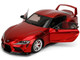 Toyota GR Supra Red Metallic Pink Slips Series 1/18 Diecast Model Car Jada 36468
