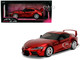 Toyota GR Supra Red Metallic Pink Slips Series 1/18 Diecast Model Car Jada 36468