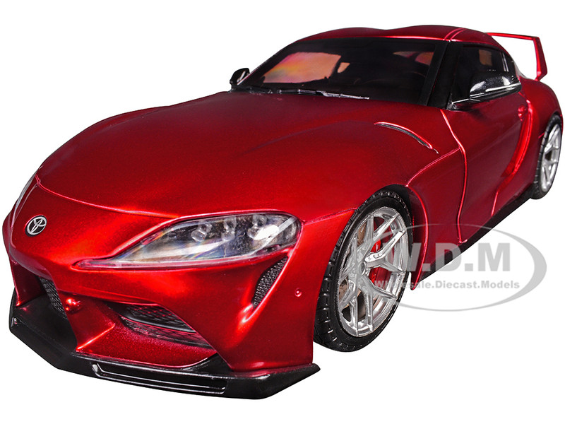 Toyota GR Supra Red Metallic Pink Slips Series 1/18 Diecast Model Car Jada 36468