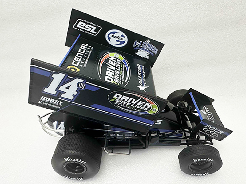 Winged Sprint Car #14CC Corey Day Blue Version Driven 2 Save Lives Jason Meyers Racing 2025 1/50 Diecast Model Car ACME A5025012