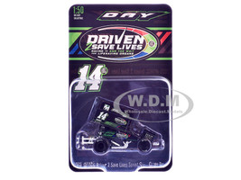Winged Sprint Car #14CC Corey Day Green Version Driven 2 Save Lives Jason Meyers Racing 2025 1/50 Diecast Model Car ACME A5025015