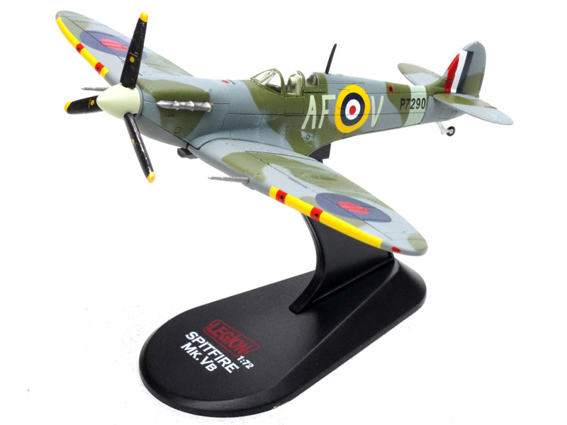 Supermarine Spitfire Mk IIa Fighter Aircraft P7290 Air Fighting Development Unit RAF Duxford 1942 Royal Air Force 1/72 Diecast Model Airplane Legion LEG-14618LD
