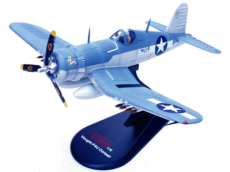 Vought F4U 1A Corsair Fighter Aircraft Marines Dream Capt Edwin Olander VMF 214 Black Sheep, Vella Lavella Solomon Islands 1943 United States Marine Corps 1/72 Diecast Model Airplane Legion LEG-14619LI