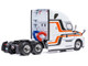 2018 Freightliner Cascadia Truck Tractor White with Black and Orange Stripes 1/64 Diecast Model IXO Models 64TR013A 2018 Freightliner Cascadia Truck Tractor White with Black and Orange Stripes 1/64 Diecast Model IXO Models 64TR013A