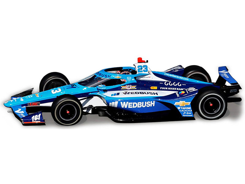 Dallara IndyCar #23 Ryan Hunter Reay Wedbush Dreyer & Reinbold Racing Cusick Motorsports NTT IndyCar Series 2025 1/18 Diecast Model Car IXO Models IND18030