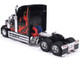 2010 International Lonestar Truck Tractor Black with Flame Graphics 1/64 Diecast Model IXO Models U64TR008