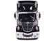 2010 International Lonestar Truck Tractor Black with Flame Graphics 1/64 Diecast Model IXO Models U64TR008
