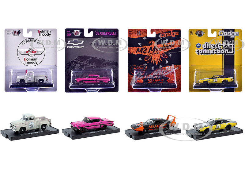 Auto Drivers Set of 4 pieces in Blister Packs Release 129 Limited Edition to 10000 pieces Worldwide 1/64 Diecast Model Cars M2 Machines 11228-129