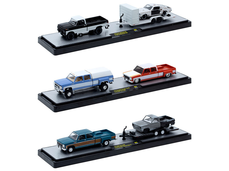Auto Haulers Set of 3 Trucks Release 92 Limited Edition to 10000 pieces Worldwide 1/64 Diecast Models M2 Machines 36000-92