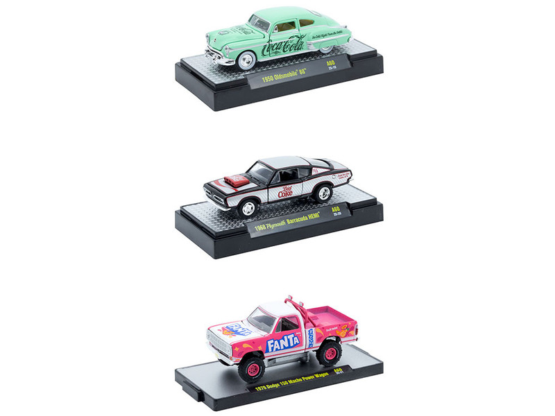 Sodas Set of 3 pieces Release 60 Limited Edition to 10000 pieces Worldwide 1/64 Diecast Model Cars M2 Machines 52500-A60